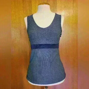 Tuff Athletics | V Cut Mesh Tank/Top Blue, Size  S